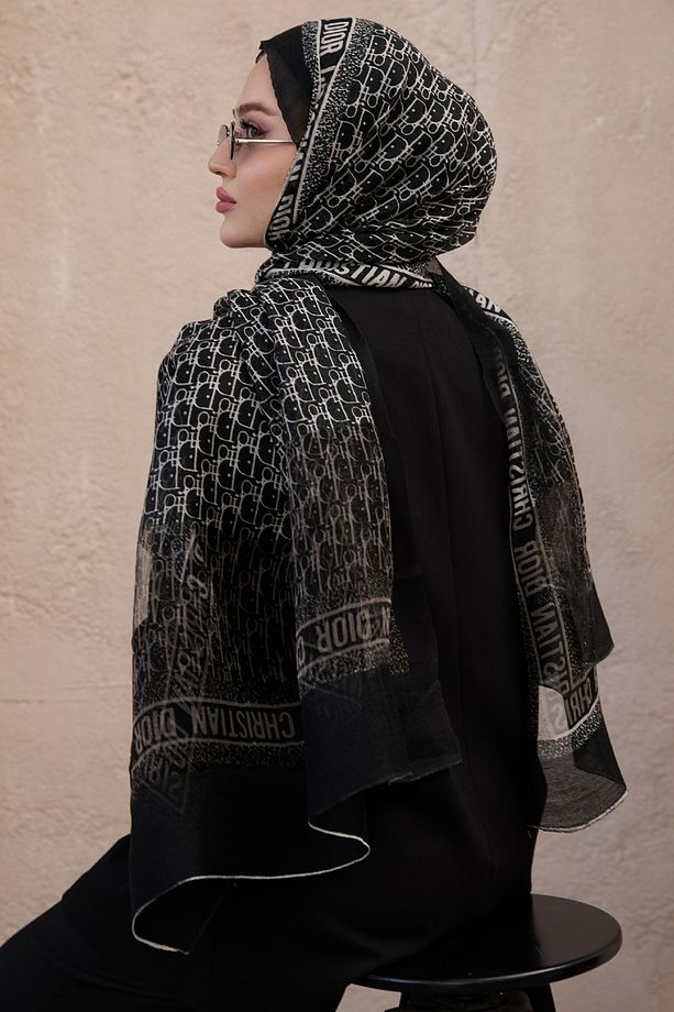 D Model Yün İpek Organze Şal - 3