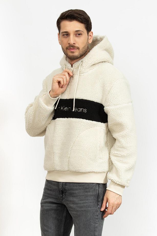 Sherpa Blocking Erkek Kapüşonlu Sweatshirt - 2