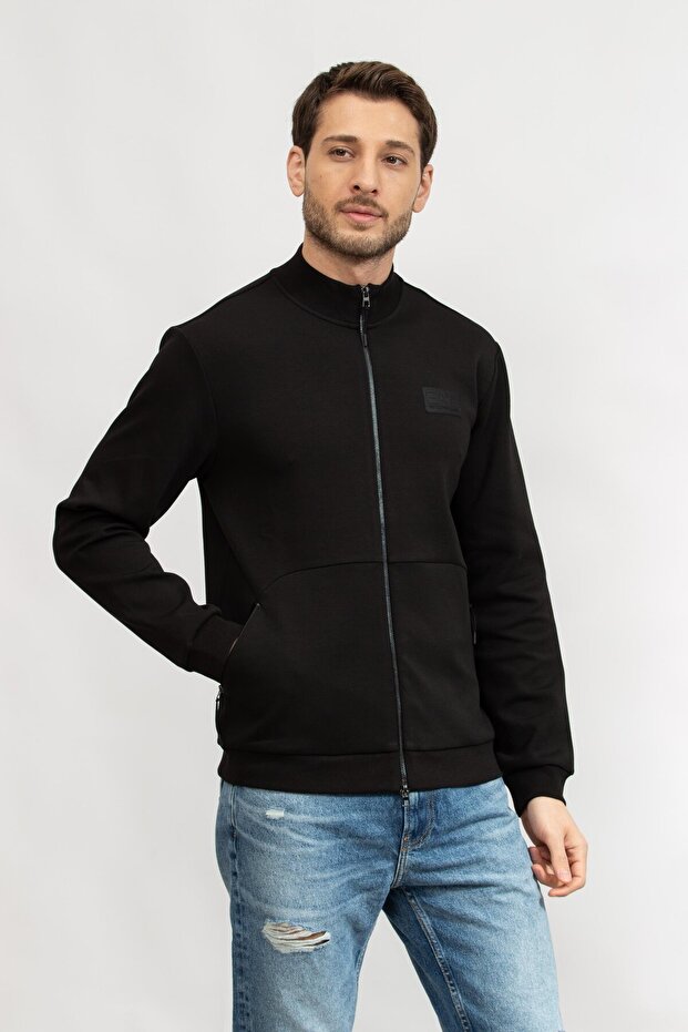 Erkek Fermuarlı Sweatshirt - 4