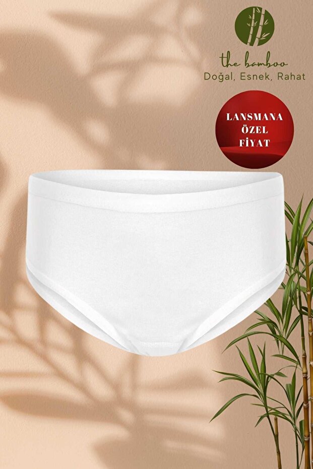 Weweus White Girl's Super Thin Natural Bamboo Luxury Panties 4326