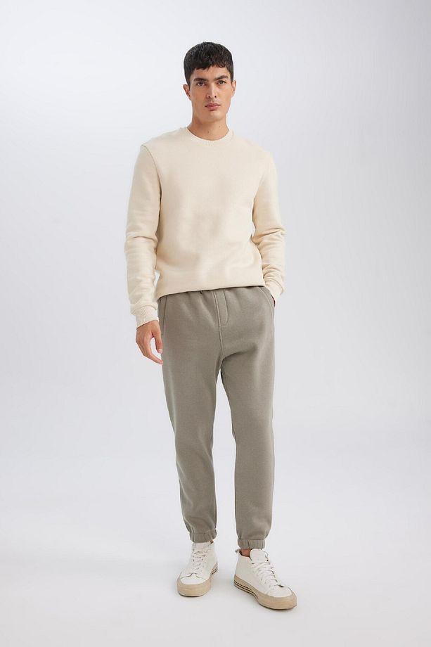Jogger Eşofman Altı Standart Fit Basic Düz Beli Bağcıklı Lastikli Paça Cepli A6468AX24AU - 4