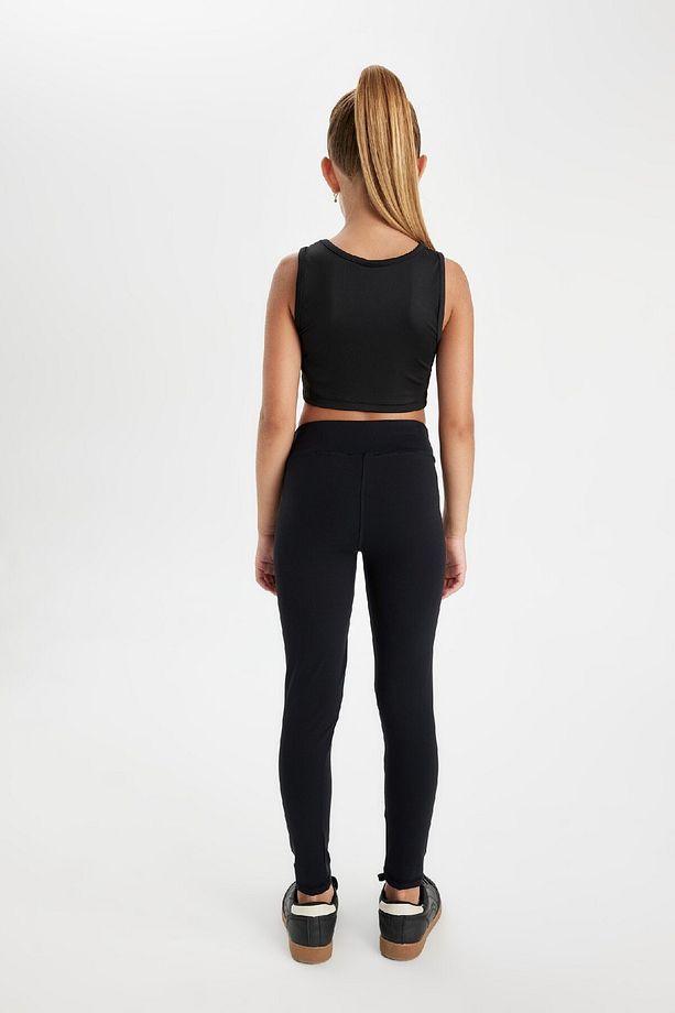 Kız Çocuk Standart Boy Siyah Basic Düz Tayt D3226a824wn - 6