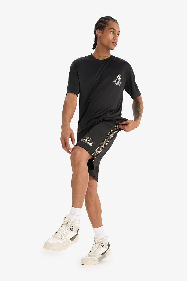 DeFactoFit NBA Chicago Bulls Standart Fit Kısa Paça Şort E0365AX25SP - 4
