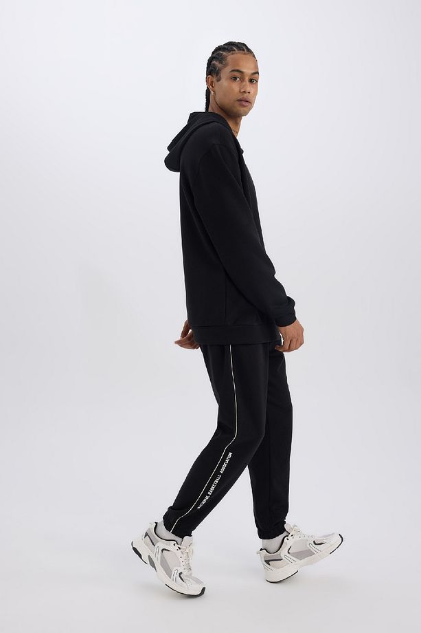 Fit Kalın Jogger Eşofman Altı Nba Wordmark Standart Fit Cepli Esnek Bantlı Paça D3231ax24wn - 4