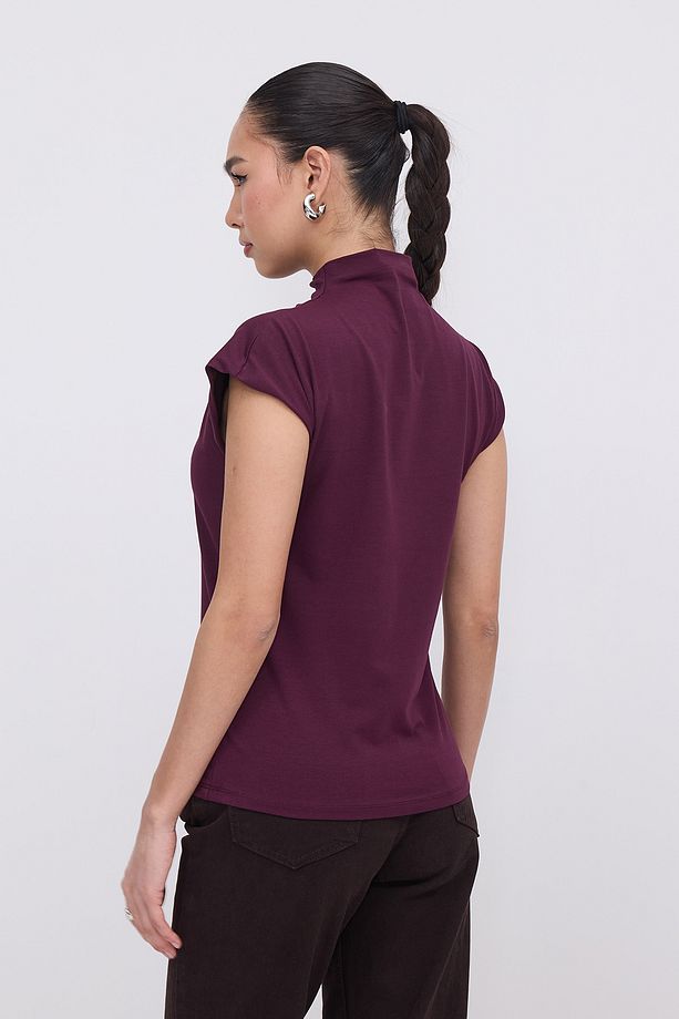 Dik Yaka Basic Bluz B1553-İ11 - 6