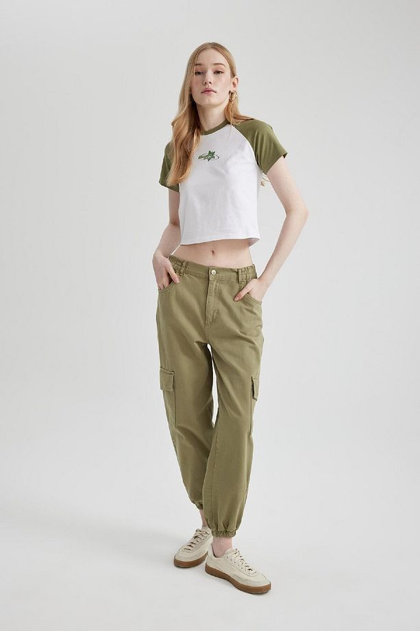 Coool Jogger Pantolon Gabardin Kumaş Normal Bel Basic Düz Kargo Cepli B0454ax24sp - 5