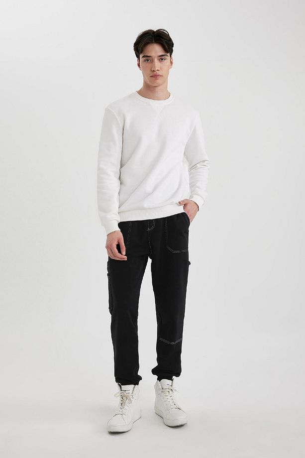 Regular Fit Jogger Eşofman Altı Beli Bağcıklı Lastikli Paça Cepli C5384ax24sp - 2