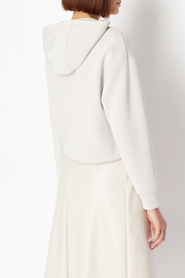 Kadın Kapüşonlu Sweatshirt - 3