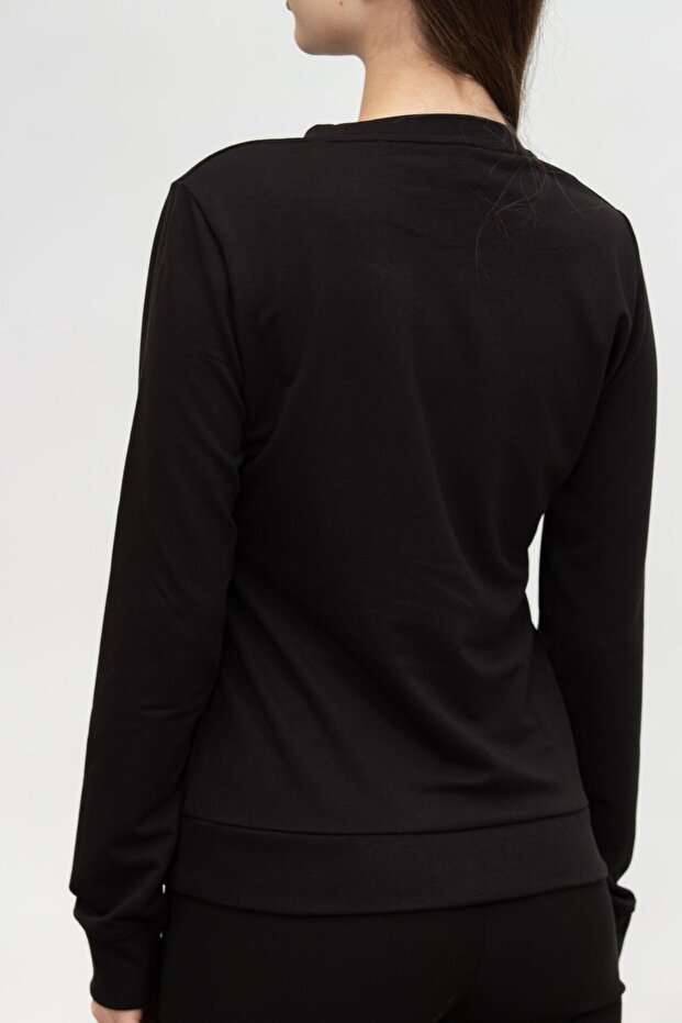 Kadın Bisiklet Yaka Sweatshirt - 3