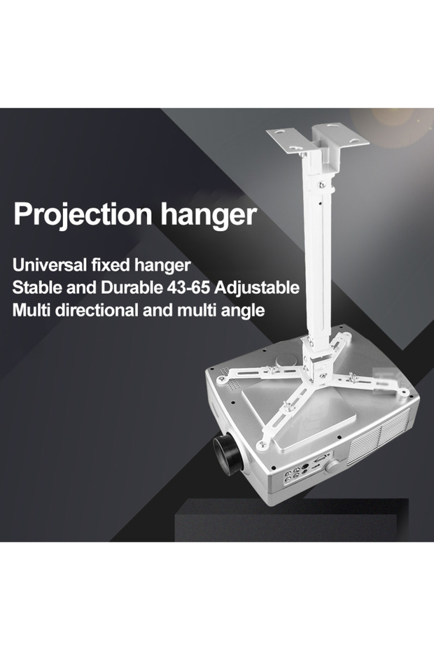 حامل سقف عالمي لجهاز العرض، حامل جداري قابل للتعديل لجهاز العرض للاستخدام المنزلي والمكتب - 3