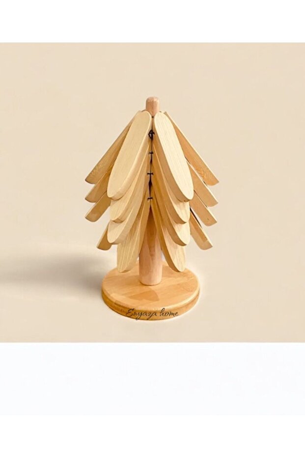 Bamboo Trivet Set of 4 - Practical Folding, Wooden Coasters - 4