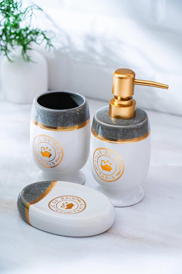 Jardin 3 lü Banyo Seti - Gri - 1