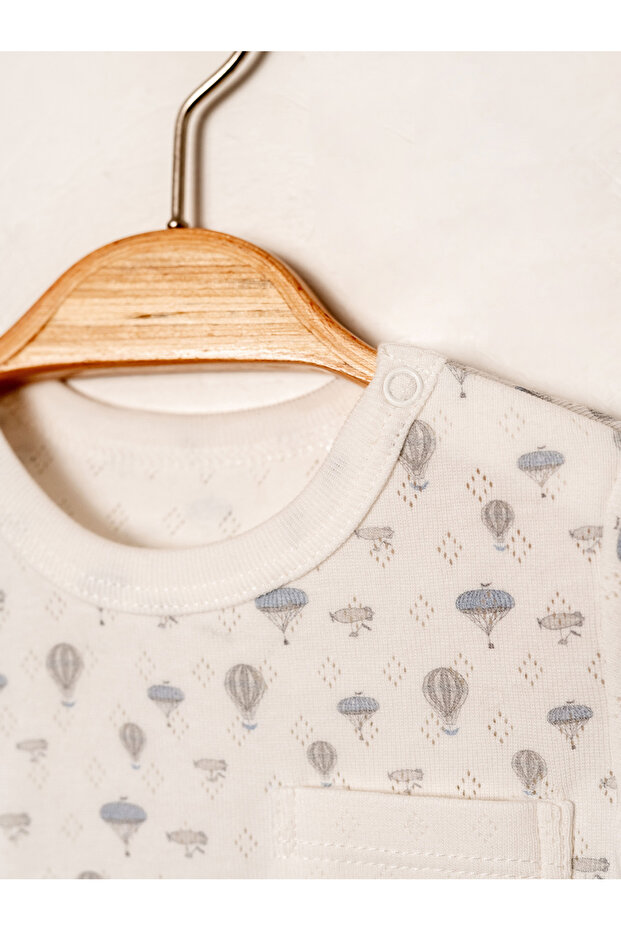 طقم جاكار مطبوع مكون من قطعتين - 4