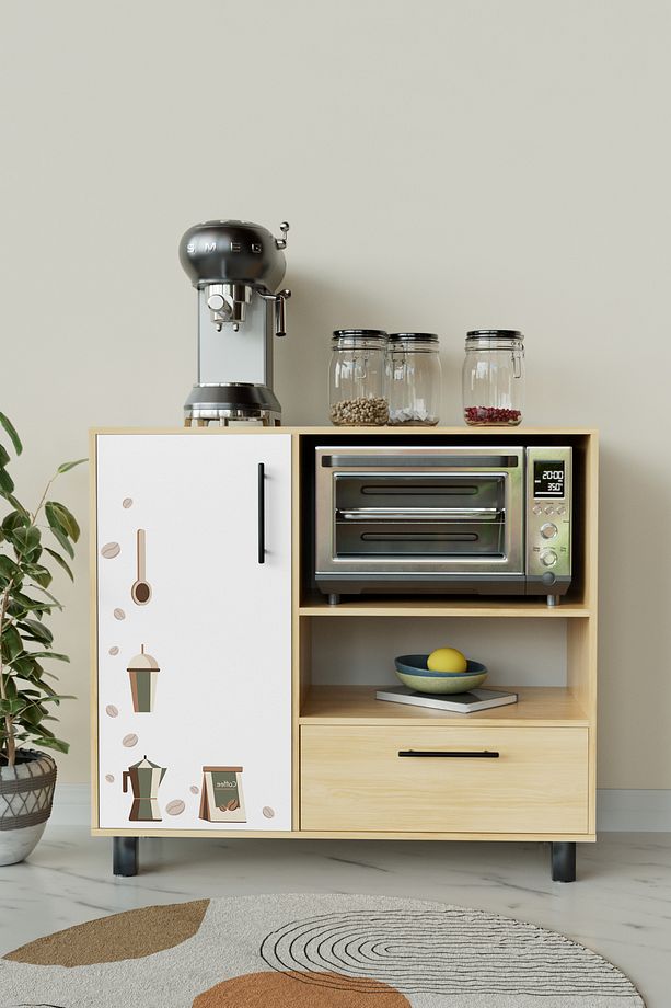 Brew Mate Design "dafni" Kahve Köşesi Mutfak Dolabı Çok Amaçli Mutfak Standi - 2