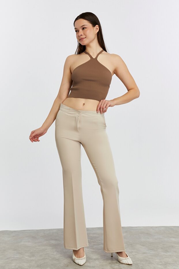 İSPANYOL PAÇA KUMAŞ PANTOLON - 8