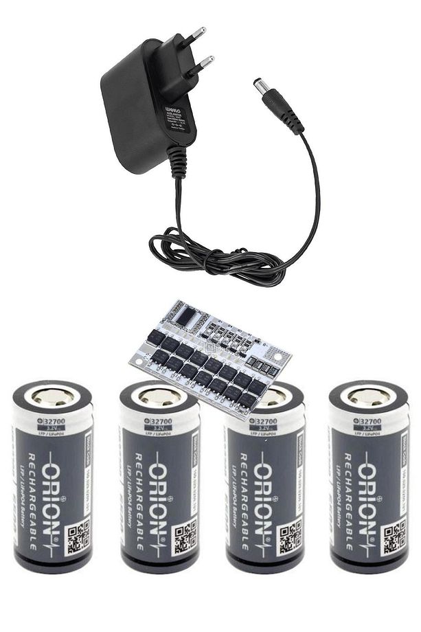 4 Adet Orion LiFePo Pil, 4S 80 Amper BMS ve 15V 1A Adaptör - 1