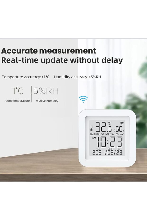 Smart WiFi Temperature Humidity Monitor,Wireless, with APP Notification Alerts,Smart APP Control - 6