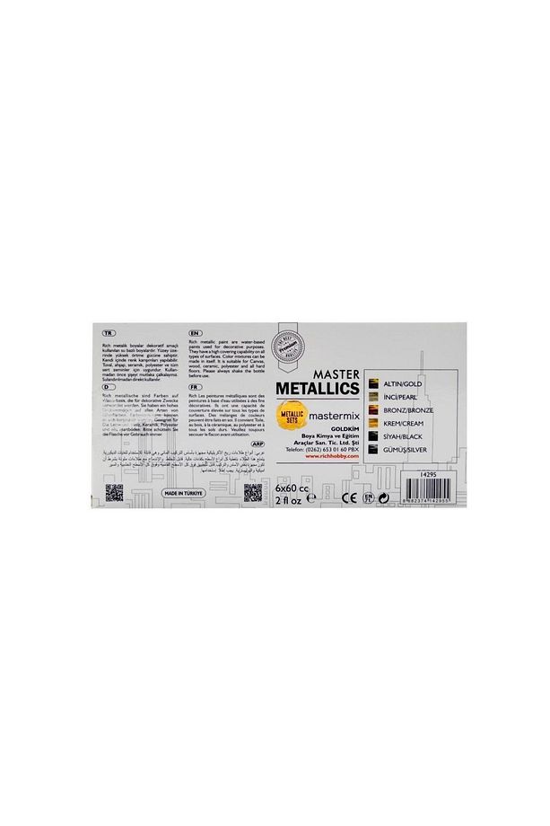 Mastermix Akrilik Boya 60 Cc 6 Lı Metalik Renkler - 3