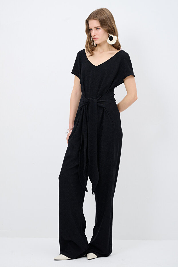 V Yaka Örme Tulum - 4