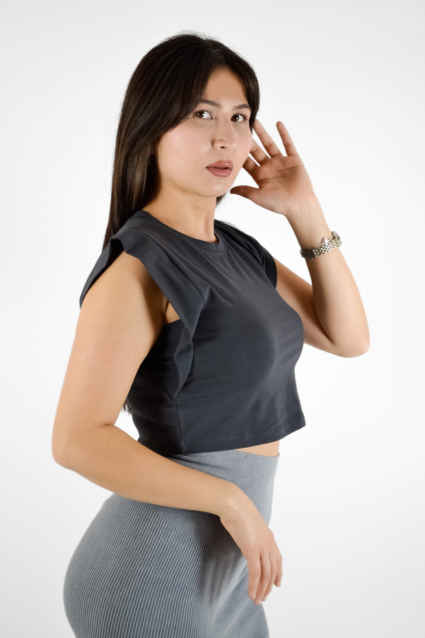 Crew Neck Basic Blouse - 4