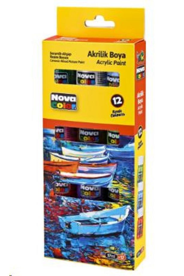 Akrilik Boya Şişe 17 ml 12 Li Nc-2008 - 1
