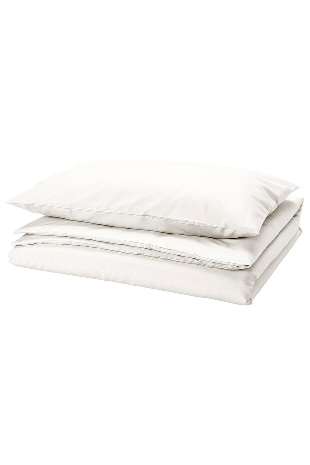 PILTANDVINGE Duvet cover and pillowcase, white, 150 x 200/50 x 80 cm