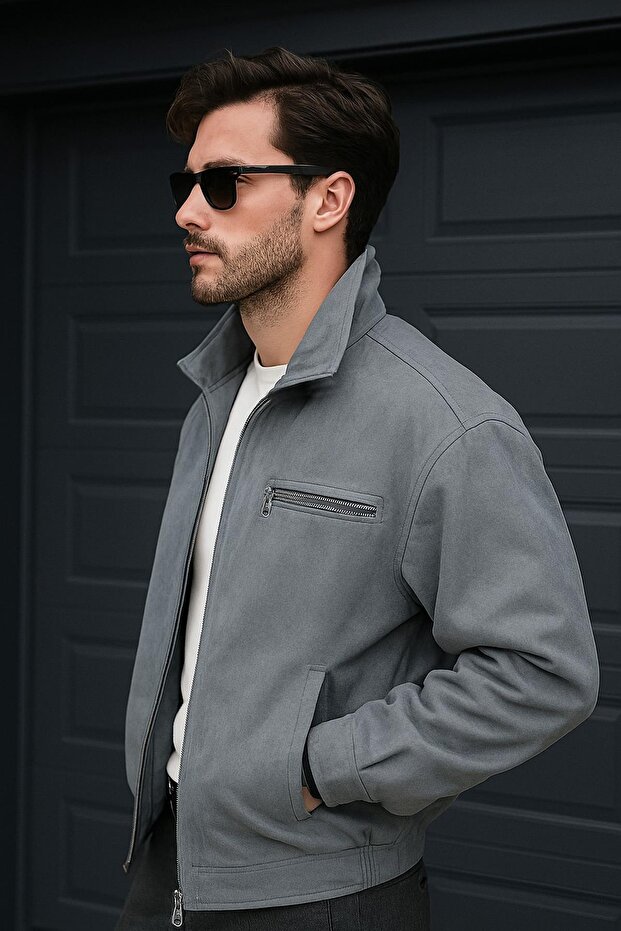 Oversize Süet Ceket - 2