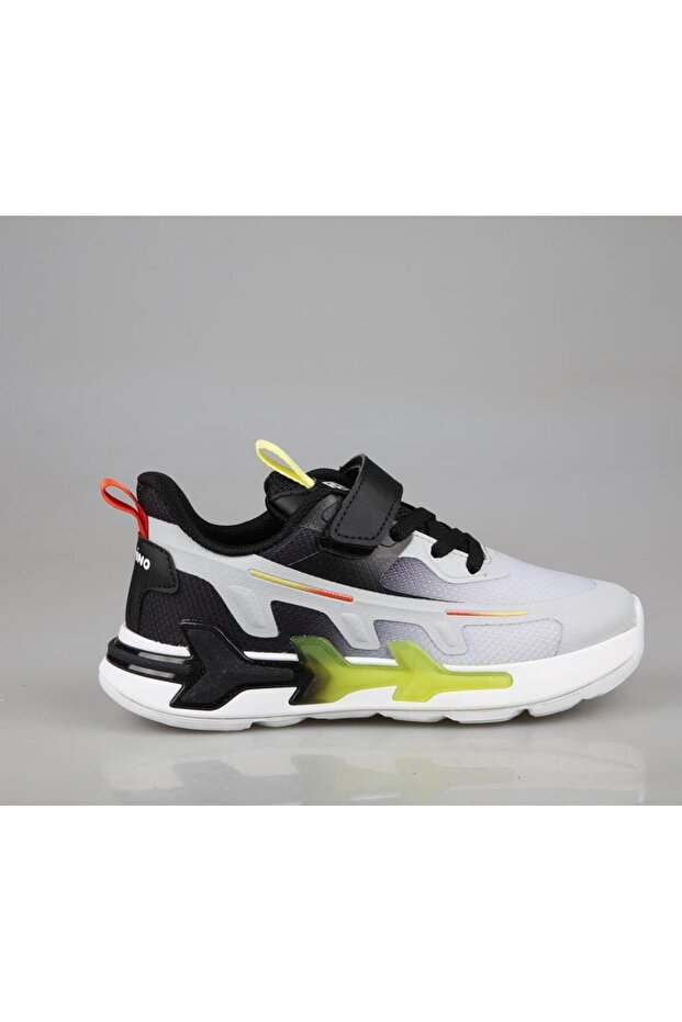 1592 Black Yellow Kids Sneakers