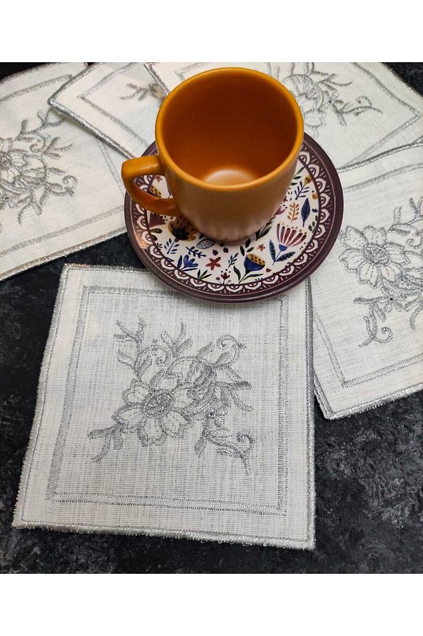 Sunumluk Peçete, Kokteyl Peçetesi, Kahve Yanı Sunumluk, Bardak Altlığı 6 Adet Sunum Peçetesi - 2