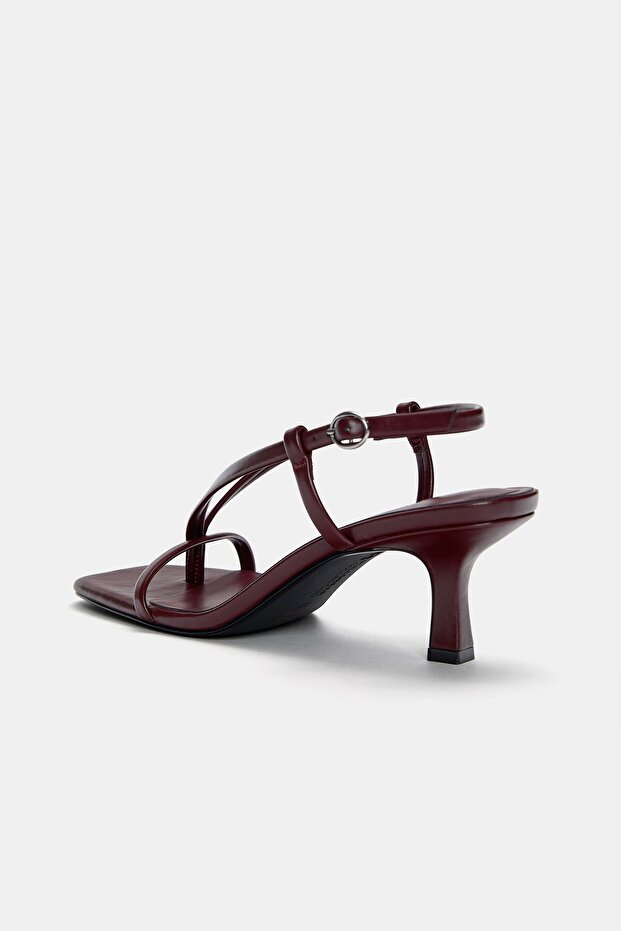 Topuklu bantlı sandalet - 6
