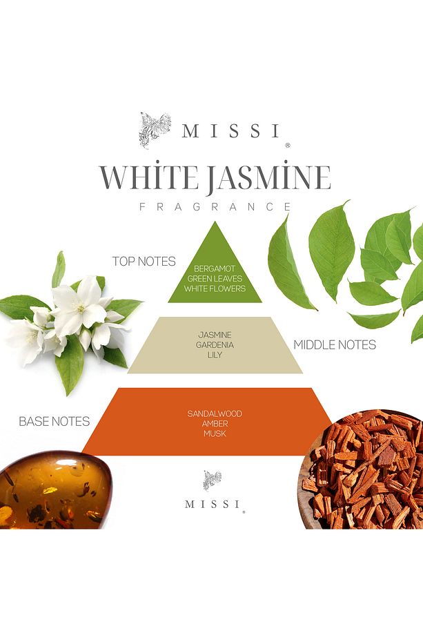 50 ml Çiçek Bambu Çubuklu White Jasmine Oda Kokusu - 4