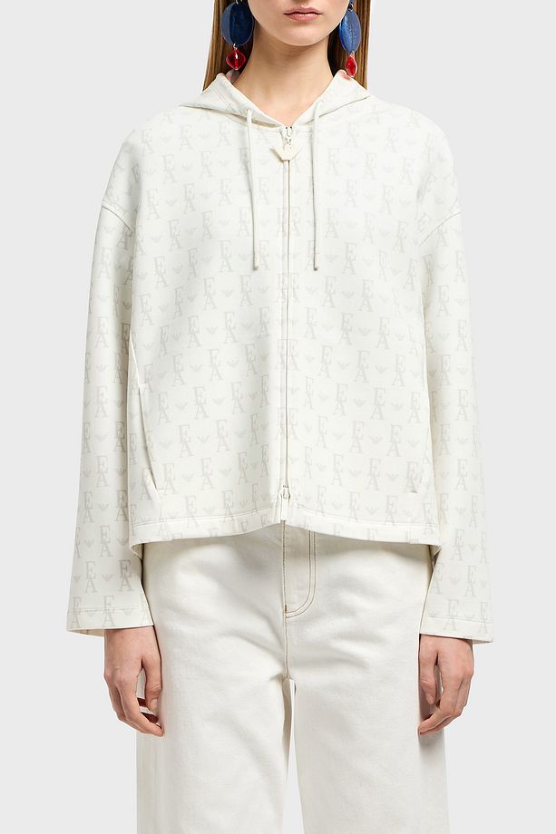 Pamuklu Regular Fit Tümü Logolu Fermuarlı Sweat SWEAT EW001026 AF10002 F0009 - 1