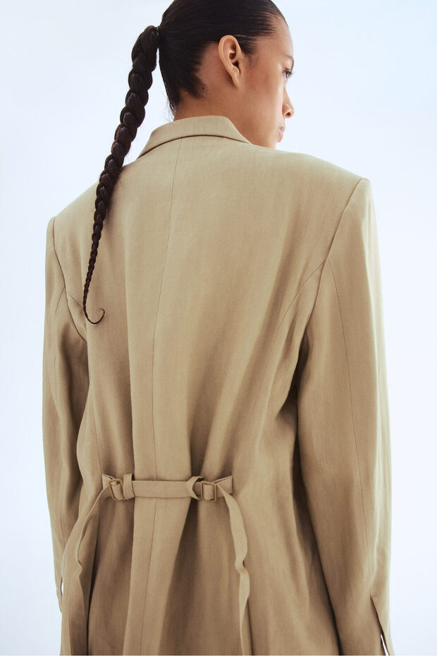 Keten Karışımlı Blazer - 5