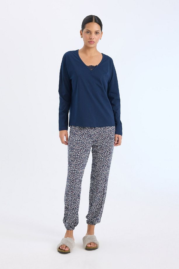Pijama Takımı Uzun Kollu Üst Desenli Uzun Altı-fall In Love E2357ax24wn - 3