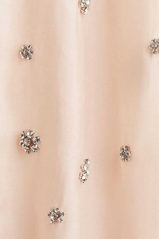 İşlemeli Bandeau Elbise - 5