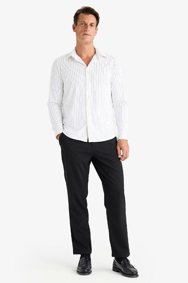 Yazlık Kumaş Pileli Pantolon Tailored Regular Fit Normal Kesim Basic Düz Cepli Düz Paça A7273ax25sp - 2