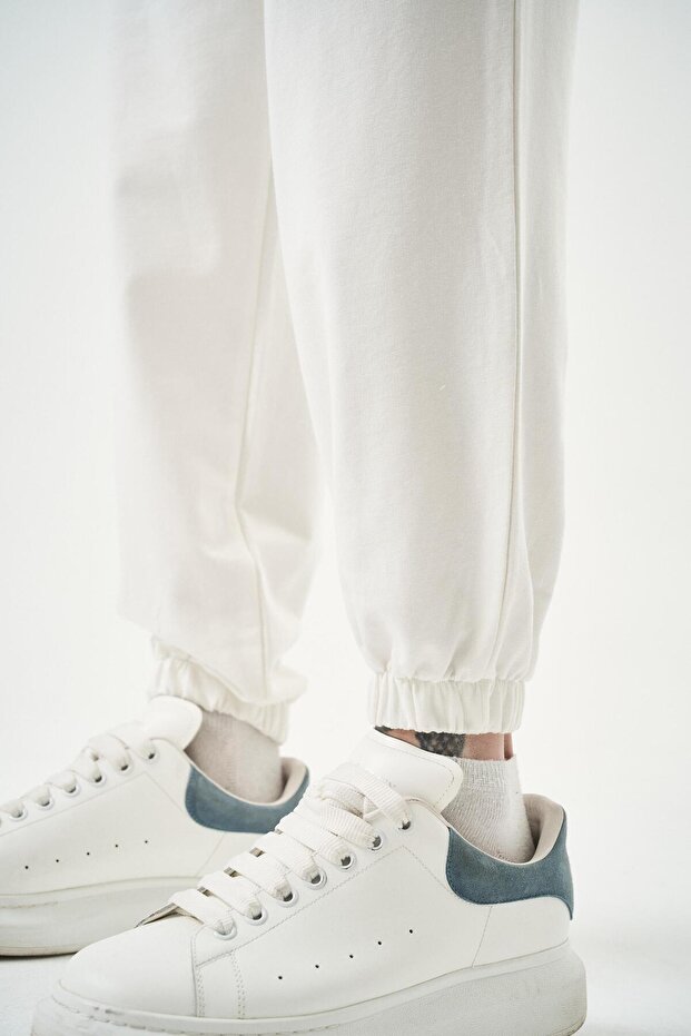 Men's Basic Jogger Sweatpants Ecru - 6
