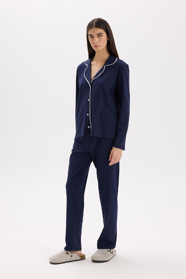 Pijama Takımı Regular Fit Uzun Kollu Üst Uzun Altı-fall In Love E2246axns - 1