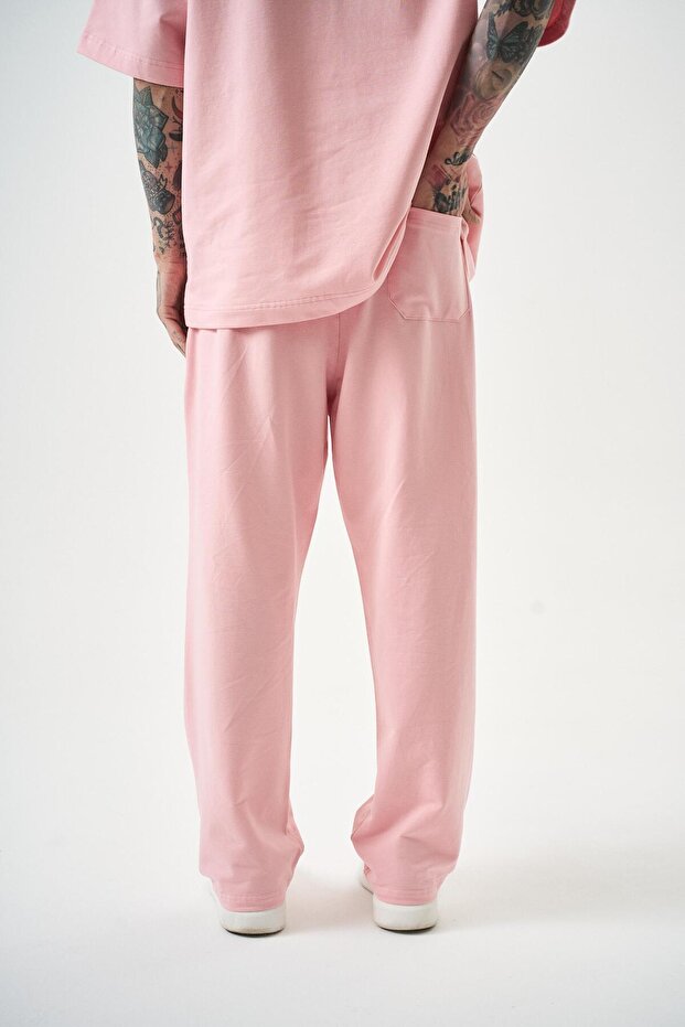 Men's Basic Baggy Sweatpants Salmon - 4