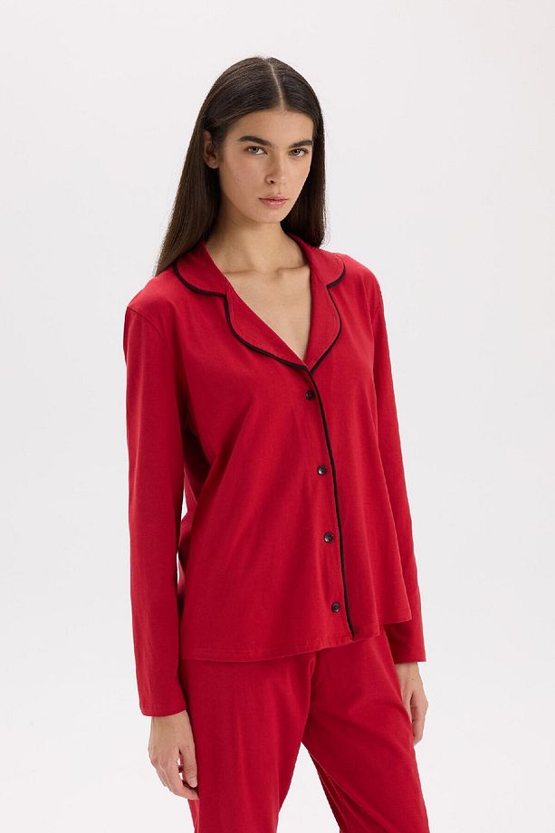 Pijama Takımı Regular Fit Uzun Kollu Üst Uzun Altı-fall In Love E2246axns - 4