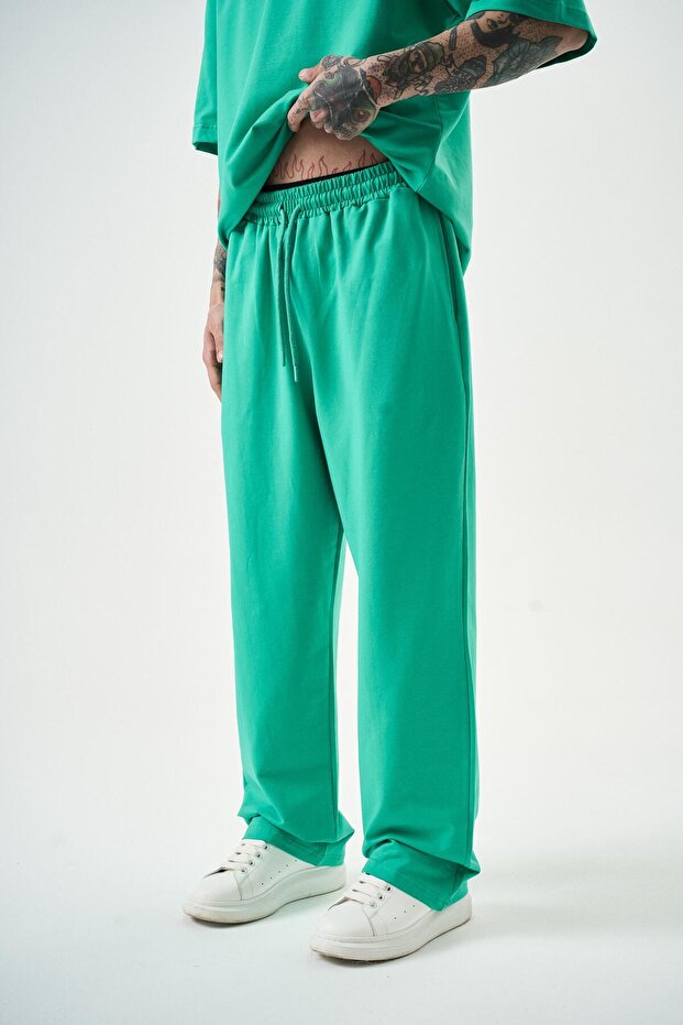 Ανδρική φόρμα Basic Baggy Green - 2