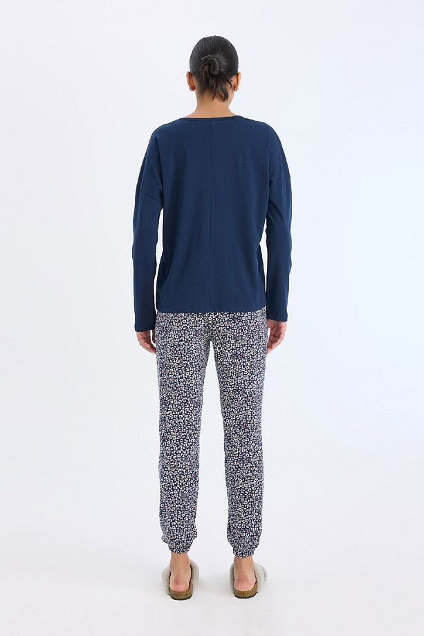 Pijama Takımı Uzun Kollu Üst Desenli Uzun Altı-fall In Love E2357ax24wn - 6