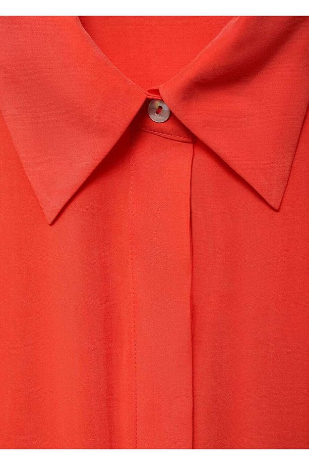Kemerli flared midi elbise - 6