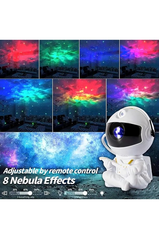 1 adet, Astronot LED Gece Lambası, USB Güçlü, İç Mekan Yatak Odası Oyun Odası Dekoru - 4