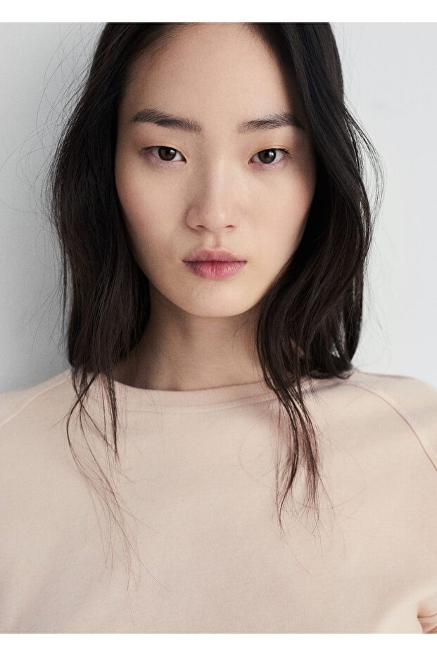 Yumuşak apreli pamuklu sweatshirt - 1