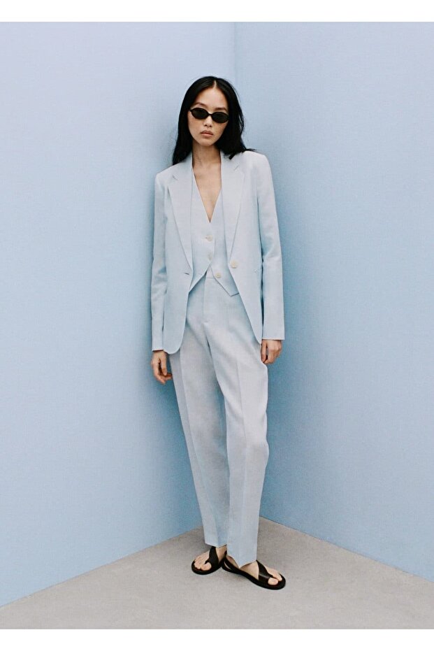 Keten pantolon takım - 7