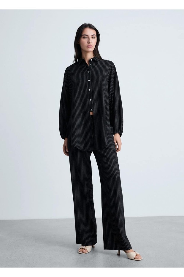 Düz çizgili pantolon - 2