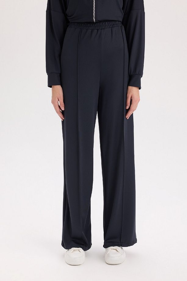 Wide Leg Geniş Bol Paça Eşofman Altı Basic Düz Beli Lastikli Bağcıklı E3953ax24wn - 4