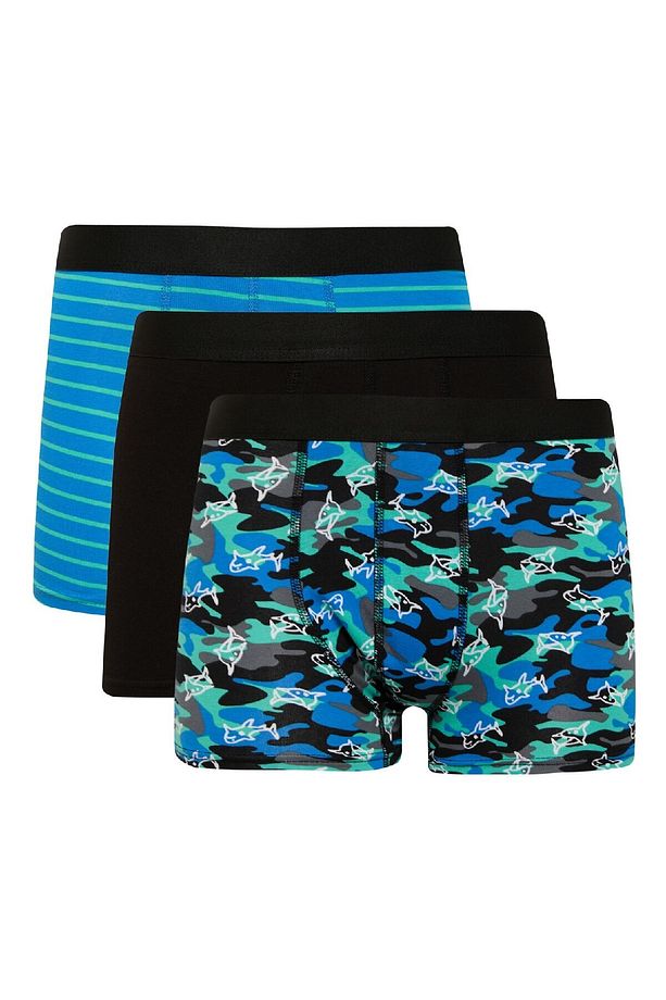 Regular Fit Kamuflaj Desenli 3'lü Boxer E2929ax25sp - 1