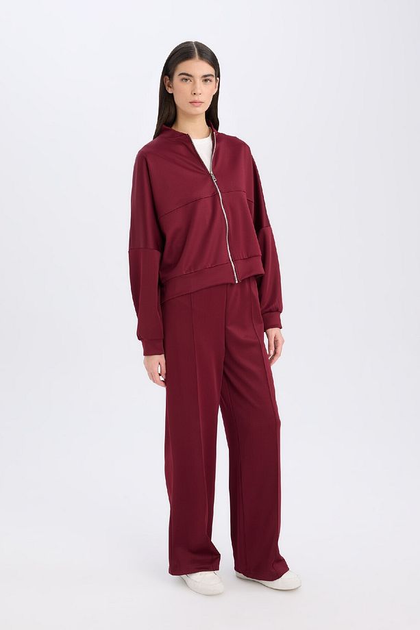 Wide Leg Geniş Bol Paça Eşofman Altı Basic Düz Beli Lastikli Bağcıklı E3953ax24wn - 3